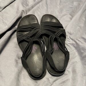 Skechers Women's Black Strappy Sandals